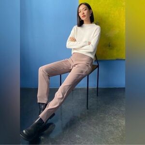 NWT Aritzia Babaton Mayfair Trouser – Size 12 – Shadow Mauve, High‑Rise Straight